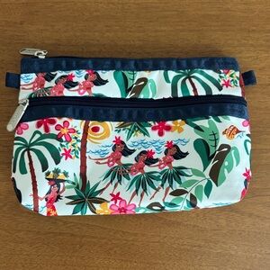 NEW Without Tags LeSportsac Hawaii Exclusive Cosmetic Pouch with Hula Girls